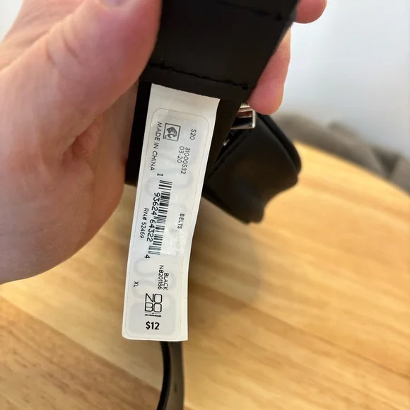 No Boundaries Black Quilted Belt Bag with Adjustable Belt, NWT - Picture 6 of 6